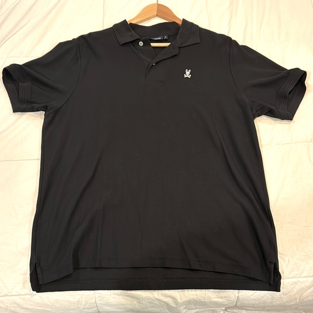 Psycho Bunny Black polo 100% Cotton